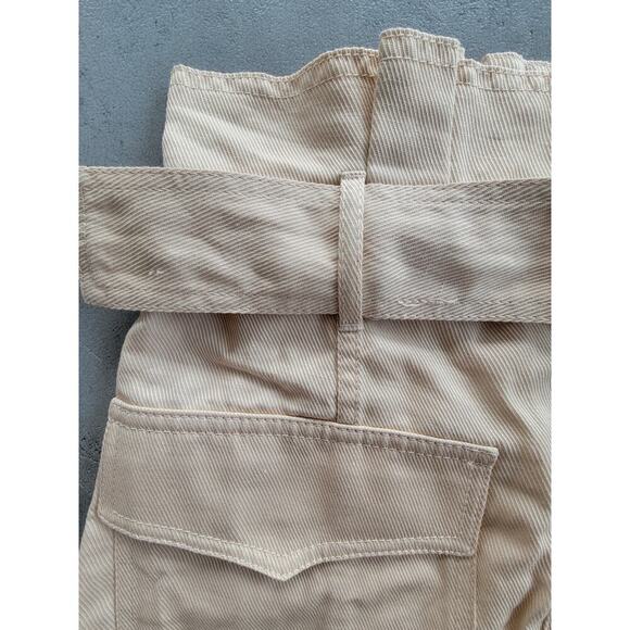 NWT‎ Banana Republic Paperbag Utility Tortoise Belted Cotton Linen Blend Skirt 8 - Picture 5 of 6